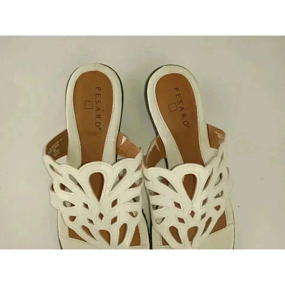 Pesaro Arnette Womens Flip Flops Sandals White Slip On Casual Size 10M - Picture 4 of 9